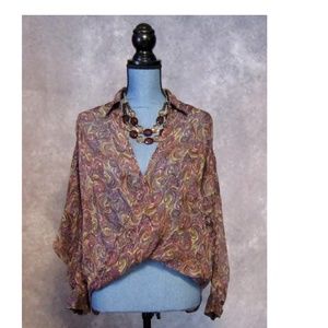 Mimi Chica Cross Front Purple Olive Grapes Size XS